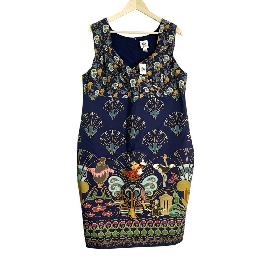 Disney Dress Shop Dress Wonder of Fantasia Art Deco Sheath 1X Plus